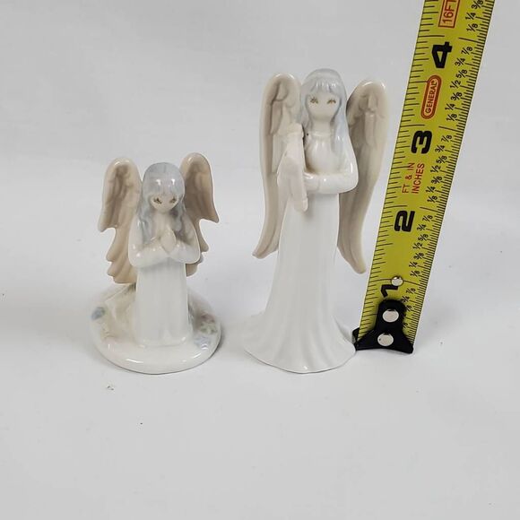 Set of 2 Flavia Angel Wall Figurines – 1992 – Praying & Flute - Picture 5 of 6